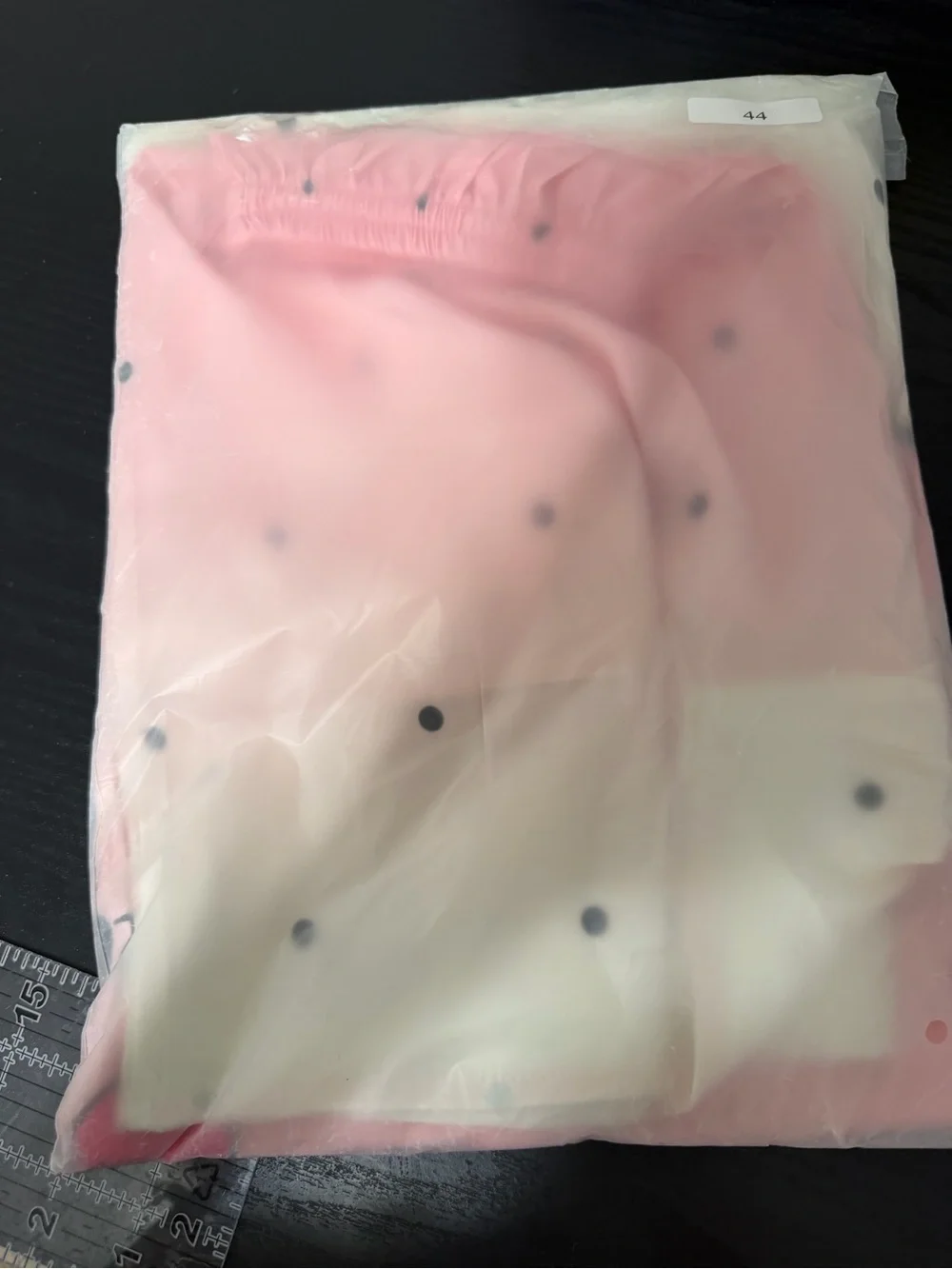 Pink Cherry Polka Dot Satin Short Pajama Set fit Small and Medium